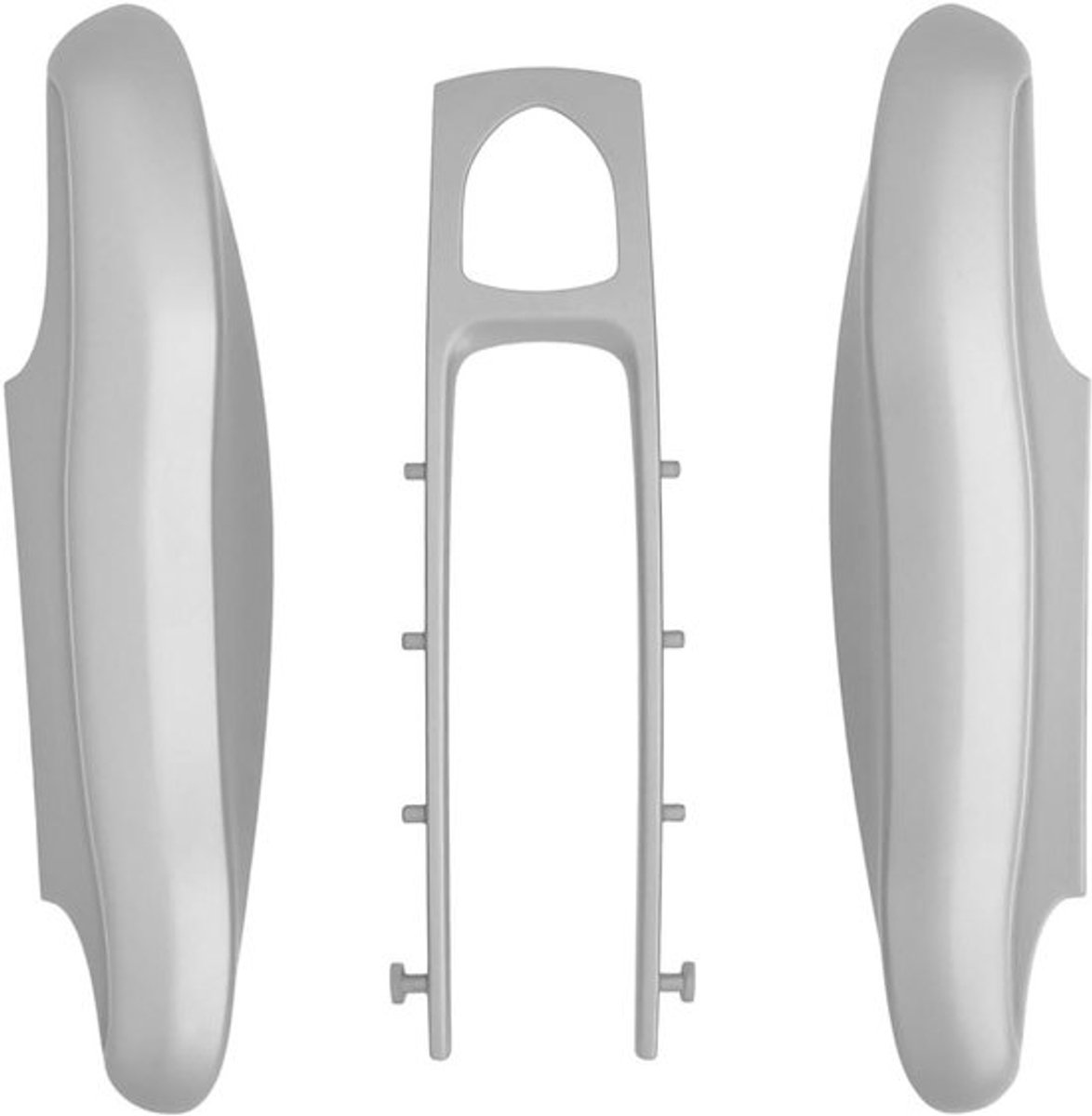 Autoafstandsbediening sleutelhanger hoesje - Sleutelcover - Zilver - Panamera 971 911 - Compatibel - Geschikt voor Porsche Modellen - Zilver.