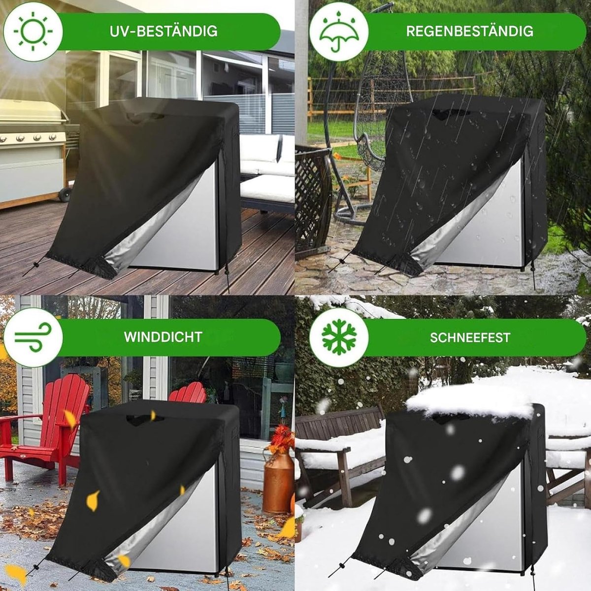 Koelkastafdekking - Apparaatbeschermer - Apparaten Beschermen - Waterdicht Stofdicht - 50x50x54 cm - Grijs