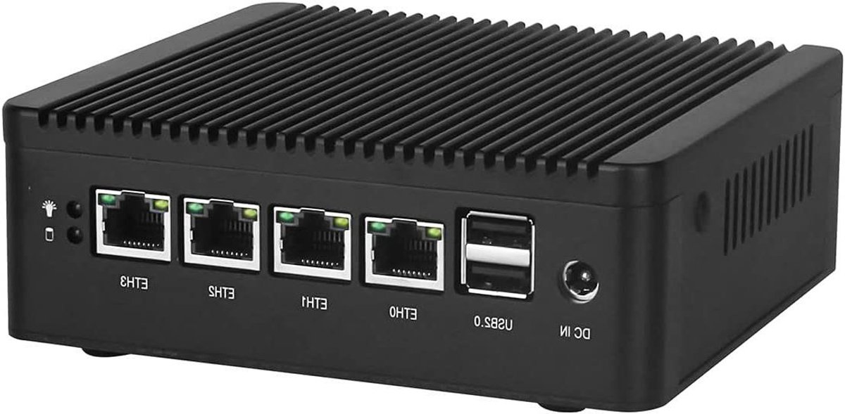 Mini PC - Router PC Appliance - Netwerk Beveiliging - Passief Gekoeld - 134 x 126 x 47 mm - Zwart
