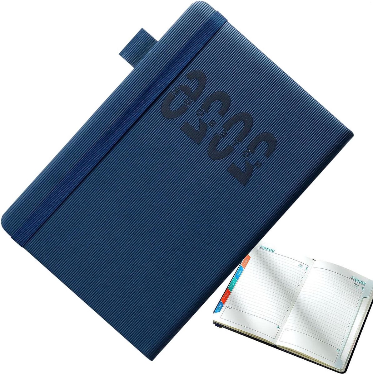Agenda 2026 - Plannen Notitieboek - Dagelijks Leven Organiseren - Dagstructuur Planning - A5 Staand Formaat - Blauw