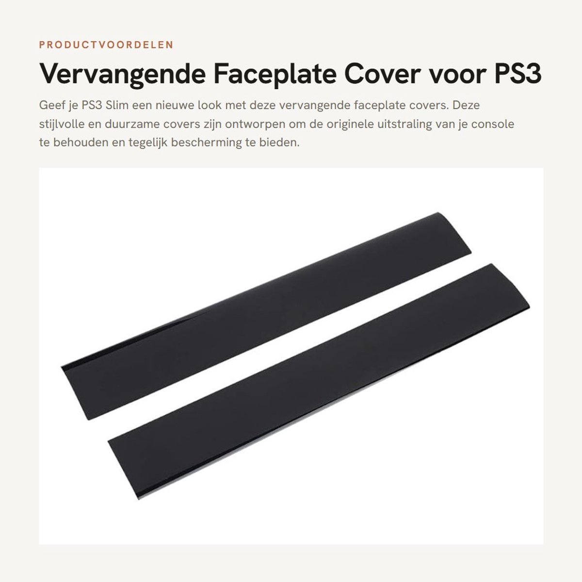 Dailygoods- Faceplate Vervangend - Links/Rechts Cover - PS3 Slim - Hoogwaardig ABS - Lichtgewicht - Slijtvast Ontwerp - Console Cover