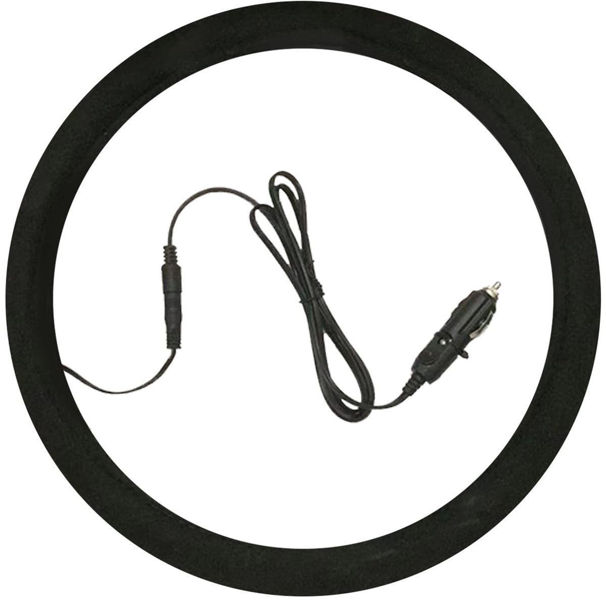 Dailygoods- Verwarmde Stuurhoes Snel Opwarmen Tot 100-120℉ - Universele Maat - Suède Stof - Diameter 380 mm - Lichtgewicht - Comfortabele Verwarming - Stuurwielhoes