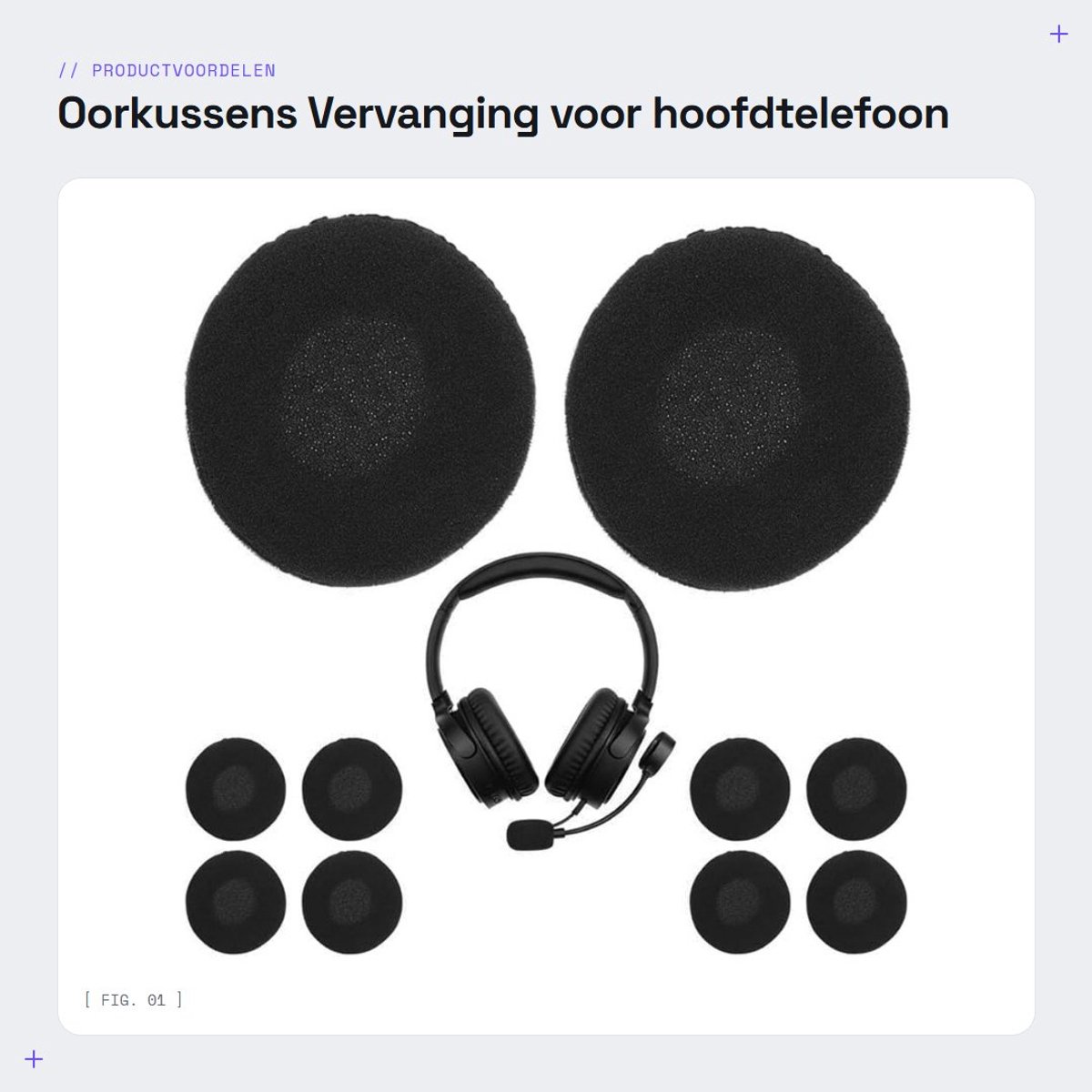 Dailygoods- Oorkussens 40 mm - Vervangende Kussens - Zacht Schuim - Comfortabel - Universeel - Ideale Vervanging - Hoofdtelefoon Kussens