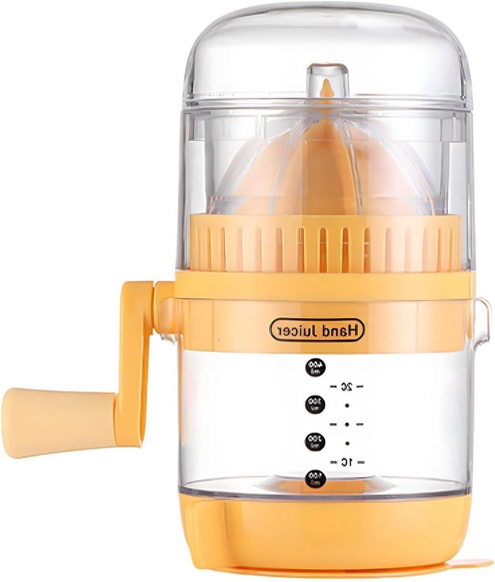 Handmatige Citruspers - Sapcentrifuge Keuken - Sap Maken - Druppelvrije Schenktuit - 116 x 179 cm - Geel