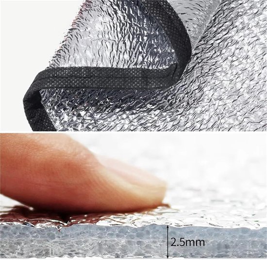 Campingmat Aluminium - Buitenkleed Isolatie - Outdoor Avonturen - Vochtbestendig Ontwerp - 200 x 200 cm - Aluminium — afbeelding 5