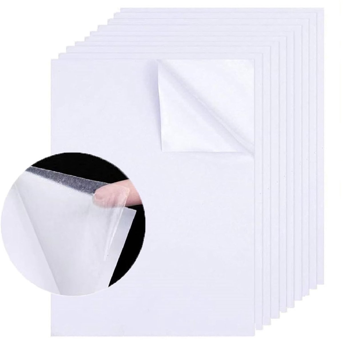 Dailygoods - Dubbelzijdige Plakvellen A4 - Sterke Hechting - Transparant - Dubbelzijdige Tape - Voor Doe-Het-Zelf Projecten - 10 Stuks