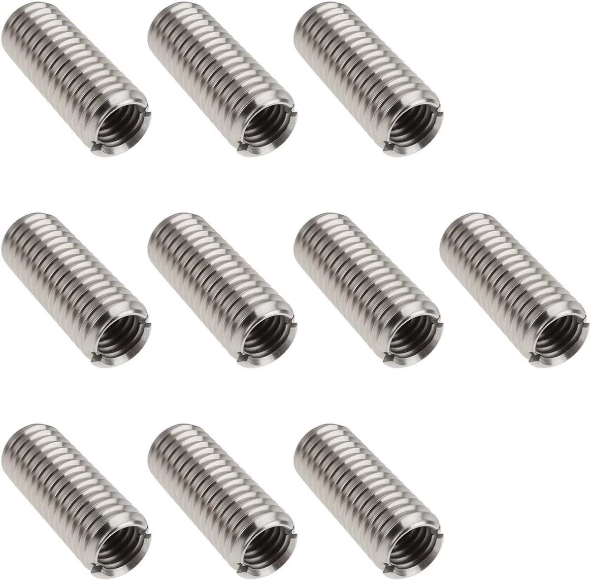 Dailygoods- Conversie Reducer Moer 10 Stuks - M8 naar M6 Draad - 20 mm Lengte - 303 Roestvrij Staal - Slijtvastheid - Hoge Hardheid - Draadadapter