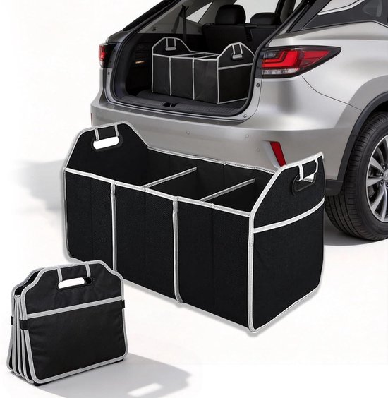 Kofferbak Organizer - Opvouwbare Tas - Auto Opbergen - Waterdicht & Stevig - Grote Capaciteit - Zwart