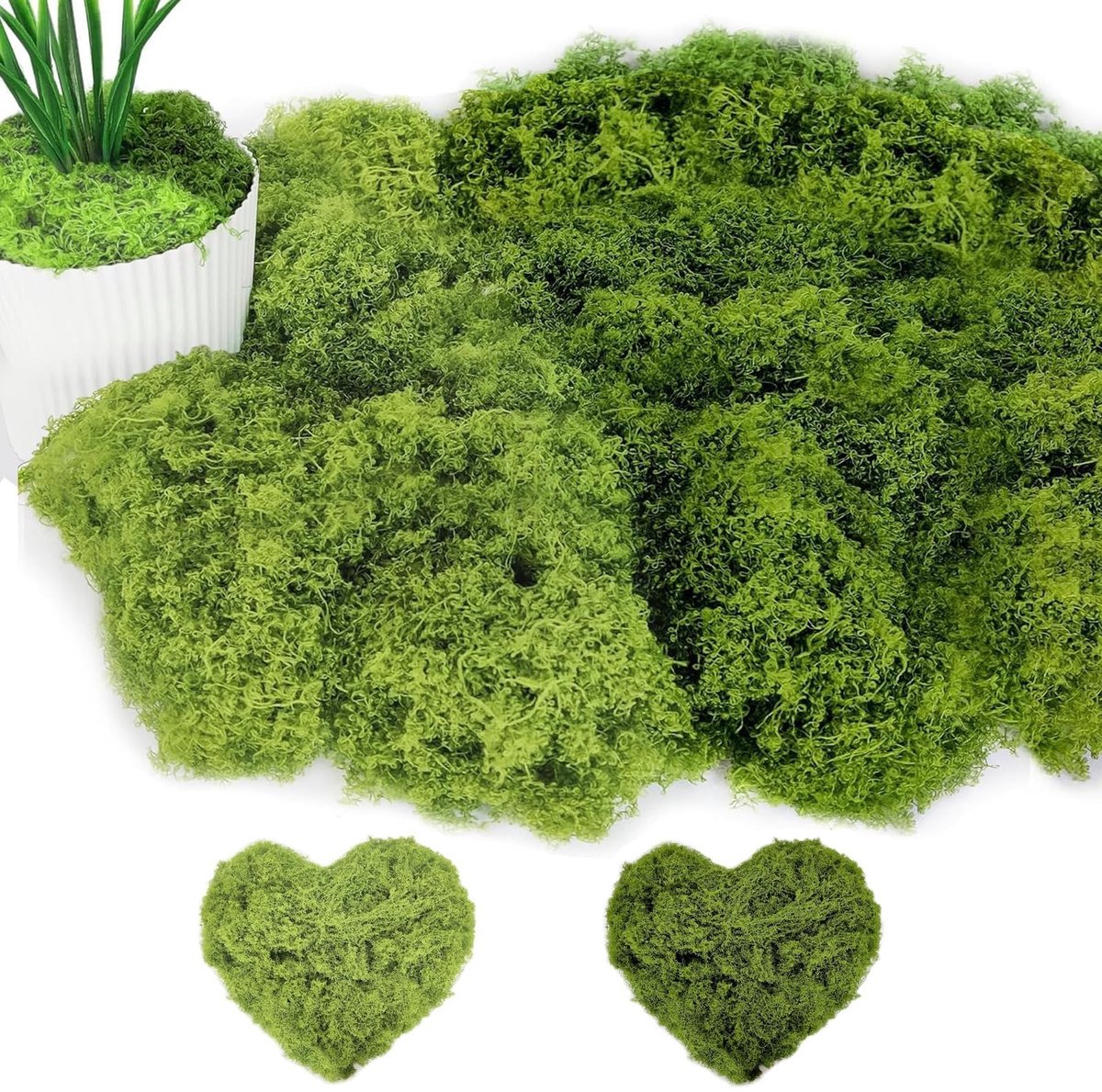 Dailygoods- Kunstmos 100 g - IJslands Mos - Decoratie Mos - Kunstmest - Simulatie Mos - Knutselmos - Natuurlijke uitstraling - Decoratiemateriaal