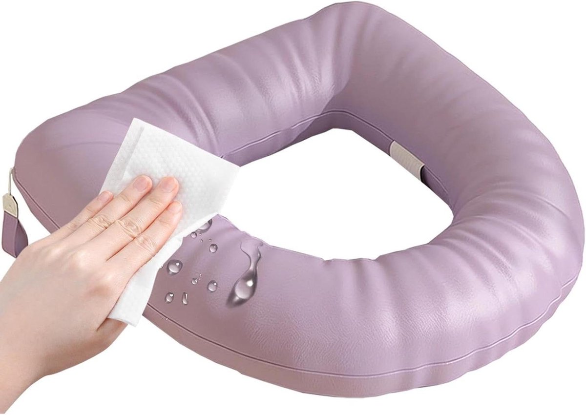 Toiletbrilhoes - Toiletkussen - Extra Comfort - Waterdicht Elastisch - Standaard Maat - Roze