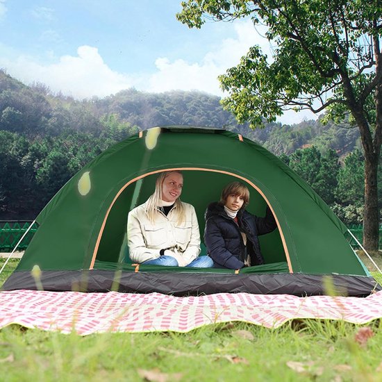 Opblaasbare Camping Tent - Kampeertent Outdoor - Kamperen en Backpacken - Eenvoudige Opbouw - 200x150x125cm - Groen — afbeelding 2
