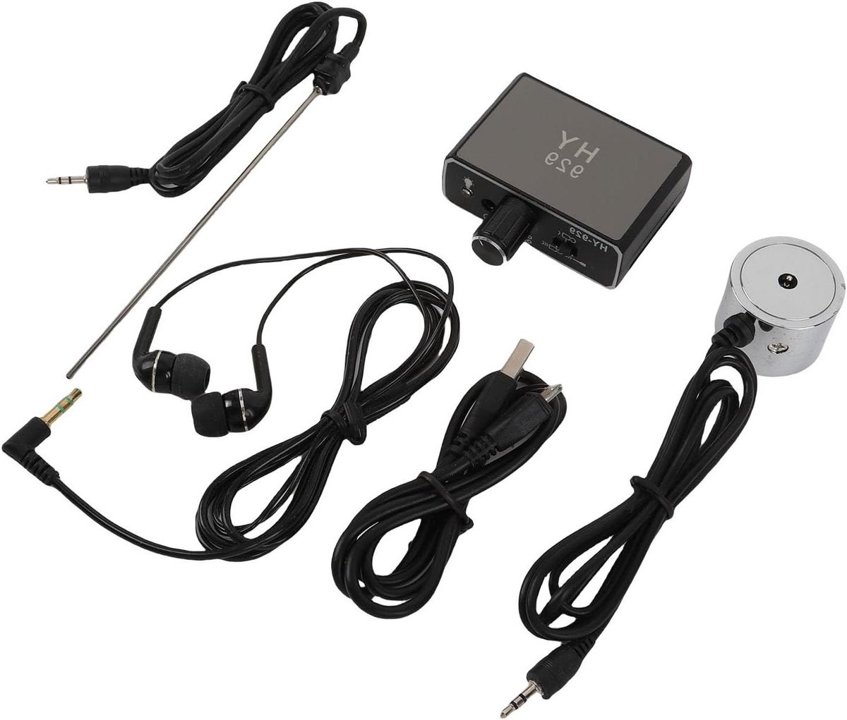 Lekdetector Water - Waterdetector Geluid - Bouw Inspectie - Dubbele Probes - 21 x 11 x 4 cm - Zwart