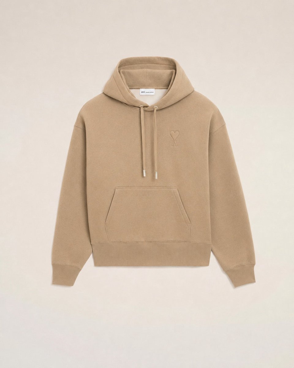 Ami Paris - Hoodie - Camel - XL