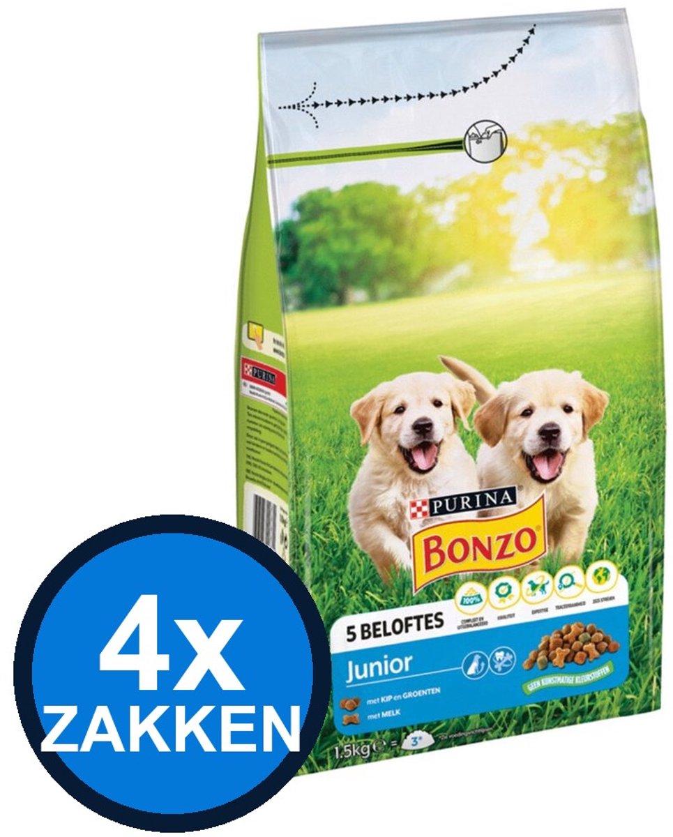 Bonzo Bonzo - Junior - Hondenvoer Droogvoer - 1.5 kg