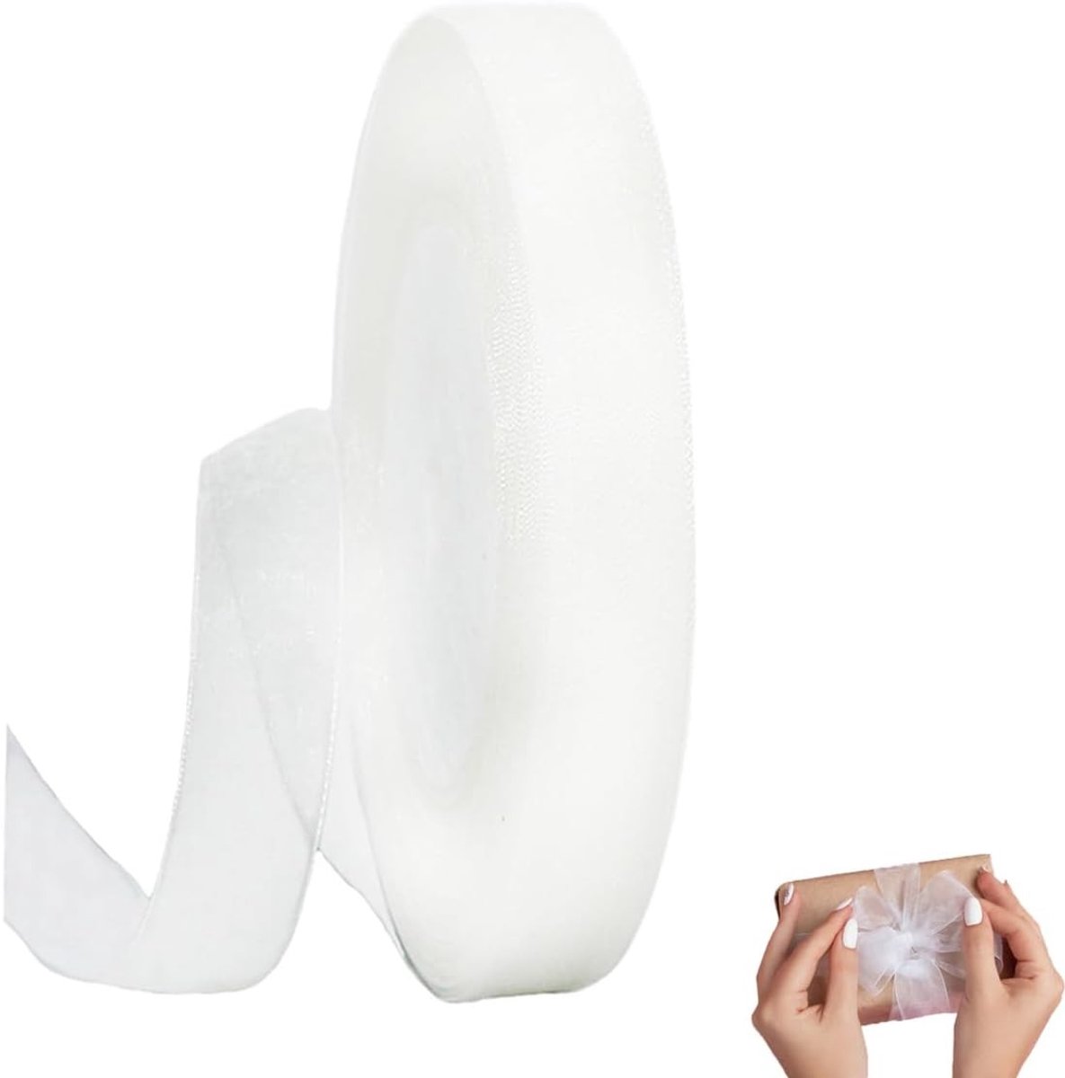 Transparante Organza Ribbons 1.5cm Breed voor Cadeauverpakking, Decoratieve Chiffon Ribbons voor Bruiloft, Verjaardag en Feestdagen