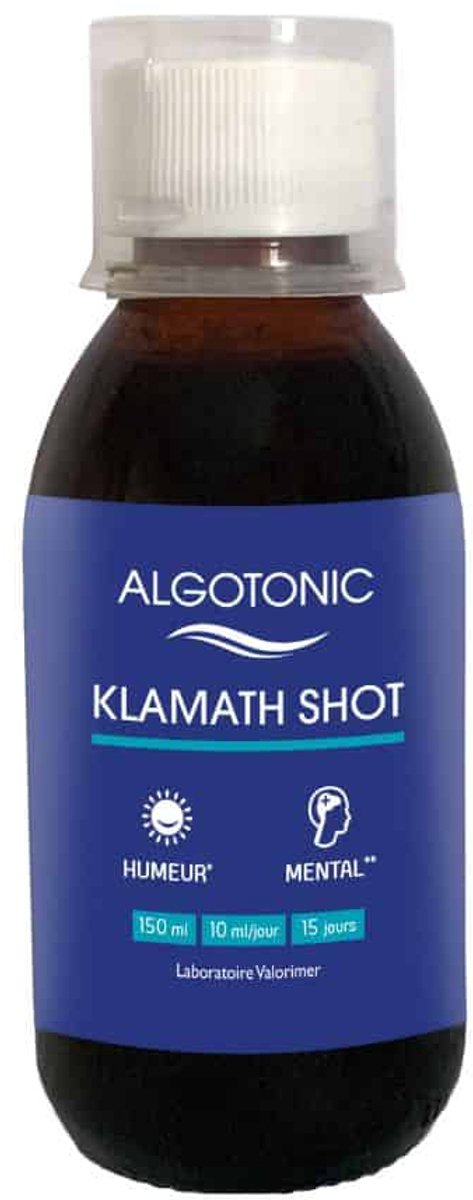 Algotonic Klamath Algen Shot - Voedingssupplement - Appelsmaak - 150 ml - Voor Slaapstoornissen en Verbetering van Mentale Prestaties