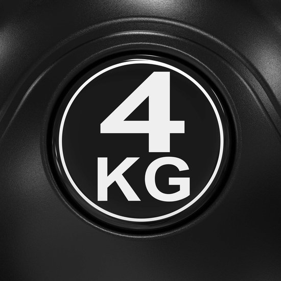 Tunturi PVC Kettlebell - Gewicht - 4kg - Incl. gratis fitness app