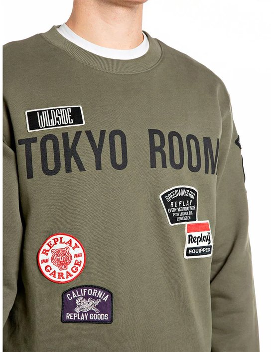 Replay M13lr.001.7242nw Sweatshirt Groen XL Man