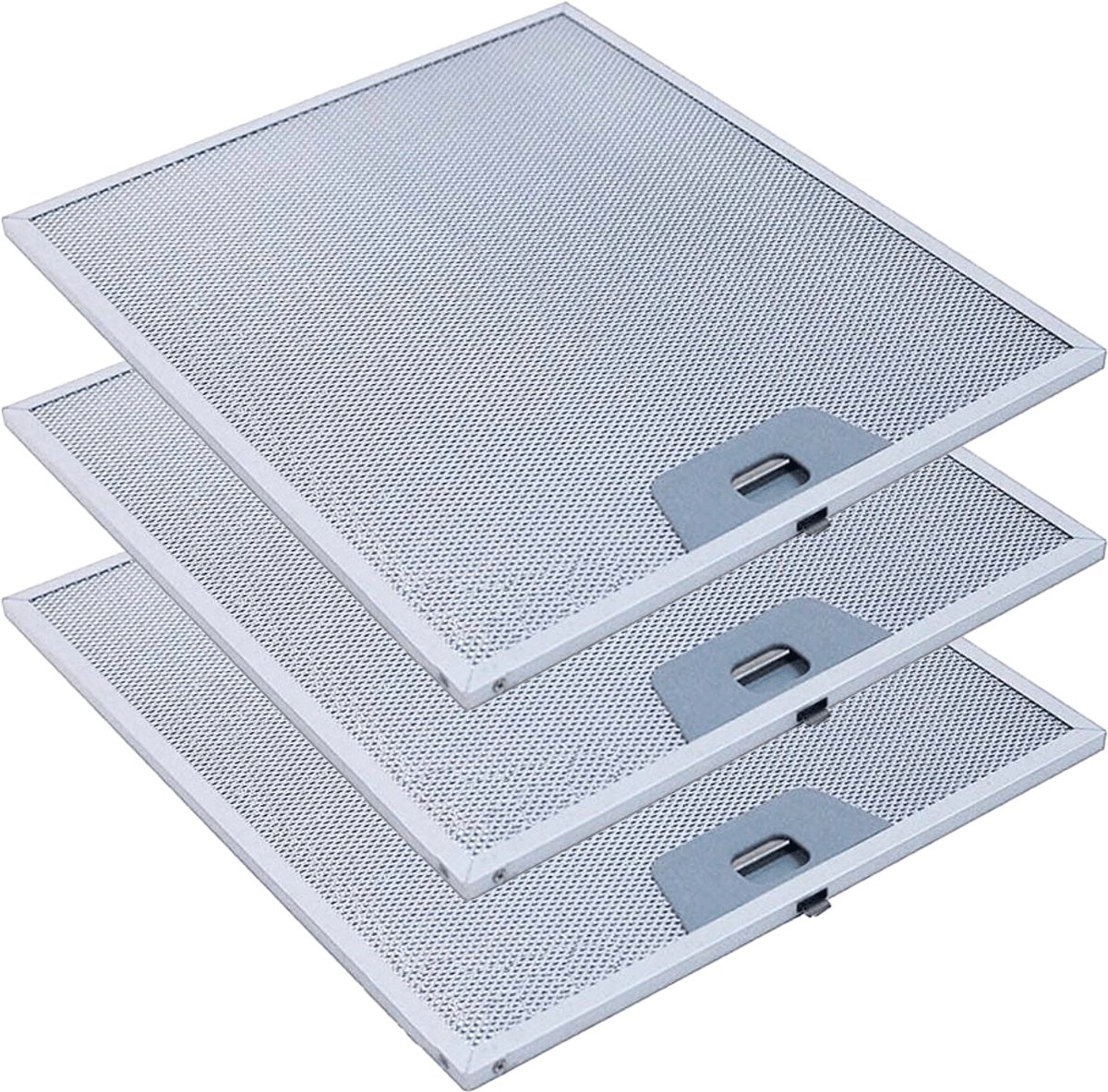 AllSpares Metaalfilter (3x) voor afzuigkappen geschikt voor AEG-Electrolux Zanussi 50248271004 en Faber 1330071330 (300x253x7mm)