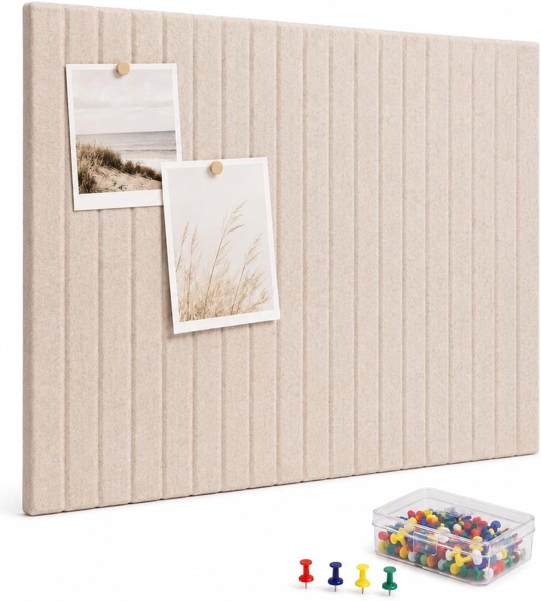 Zelfklevend viltbord, 60 x 40 cm, frameloos memobord, foto's en vision board met 50 punaises, ideaal voor kantoor - ShopVlot