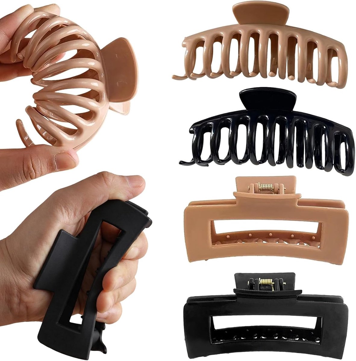 Haarspelden voor dames 11 cm - zachte elastische haarclip - antislip en licht - perfect voor dagelijks gebruik - ShopVlot