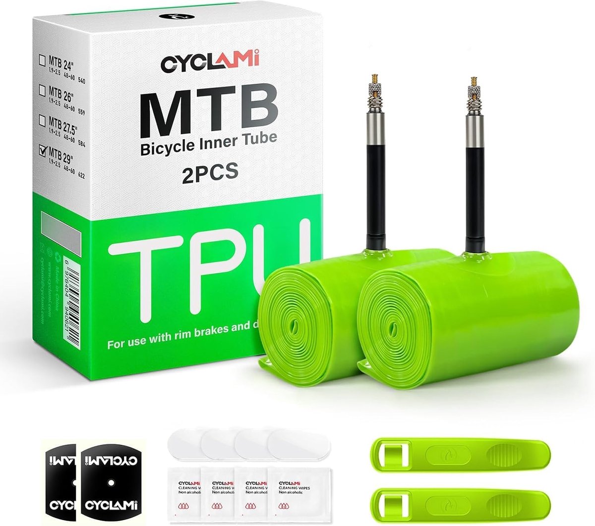 TPU-binnenband voor MTB 29 inch - ultralicht - Presta-ventiel 45 mm - ideaal voor reparatie - ShopVlot