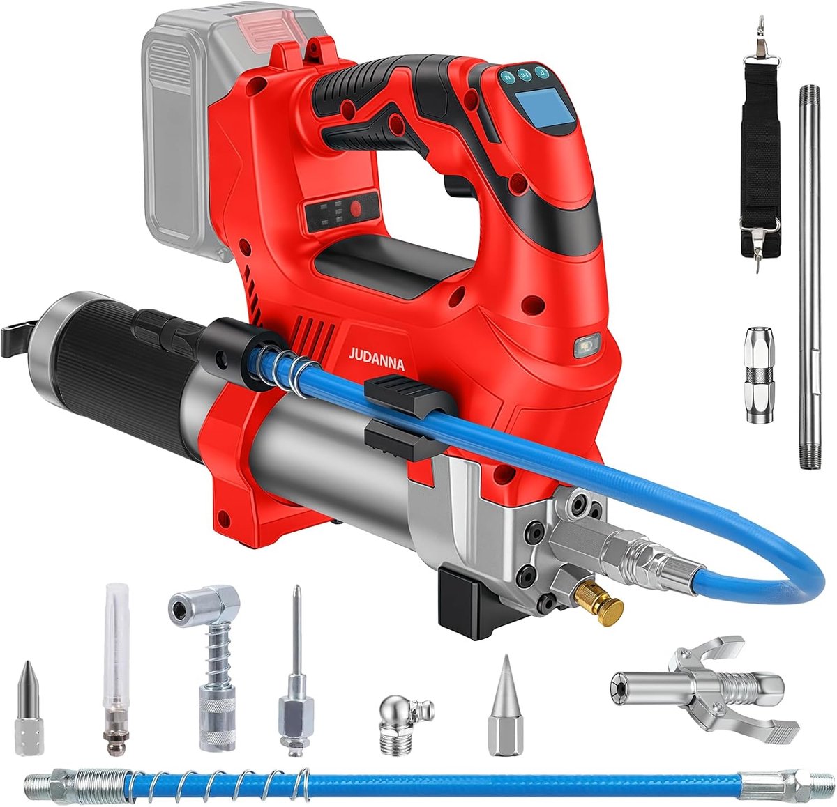 Accu-vetpers voor Milwaukee M18 accu, 12000 PSI 160 g/min elektrische vetpers accu 18 V, borstelloze motor - ShopVlot