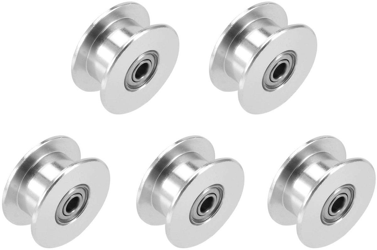 WINSINN GT2 Idler Pulley 20 Toothless 3mm Bore 6mm Width Timing Pulley Wheel Aluminum For 3D Printer (Pack of 5pcs) - ShopVlot