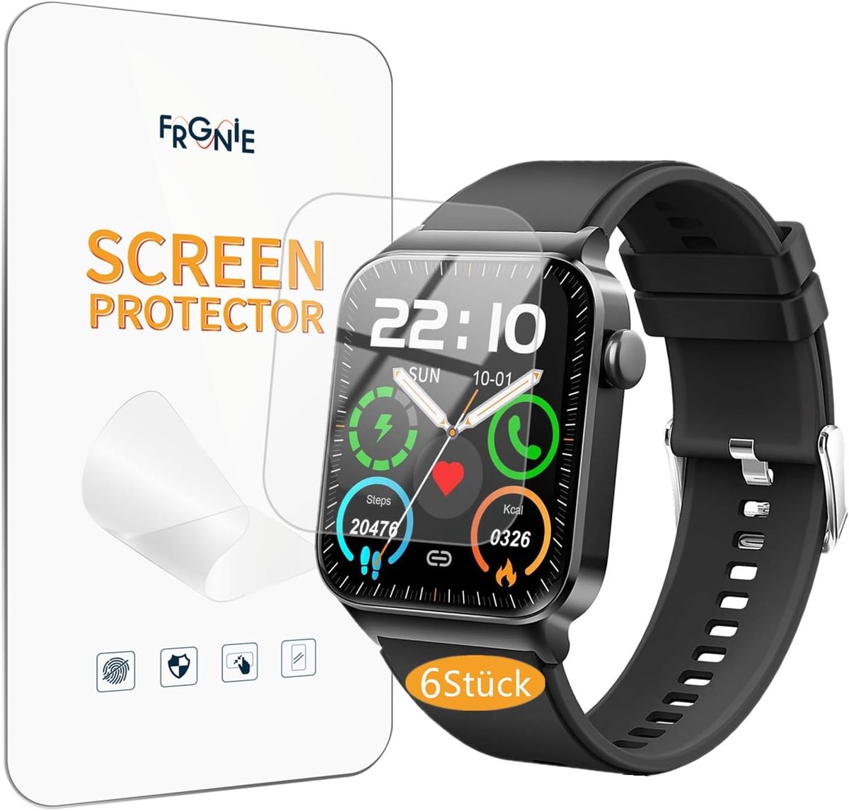 Protective Film Compatible with Donerton Smartwatch T50H 1.85 Inch (6 Pieces) HD Flexible TPU Film Compatible with - ShopVlot