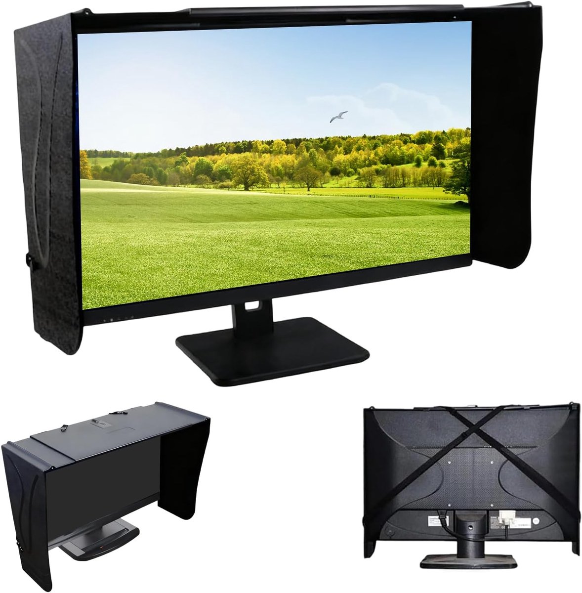 Screen sun visor, monitor shade sun protection 24-32 inch (41-71cm) - ShopVlot