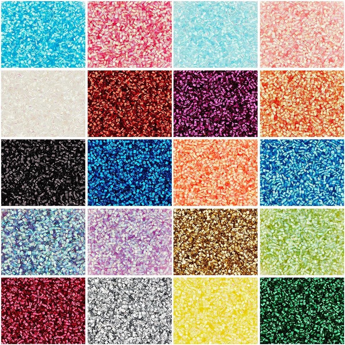 1 Beutel 20000 Stück 20 Farben 3mm Röhrchenperlen Mini Strohperlen Glitzer Knusprige Bingsu Perlen 3D Abstandsperlen - ShopVlot