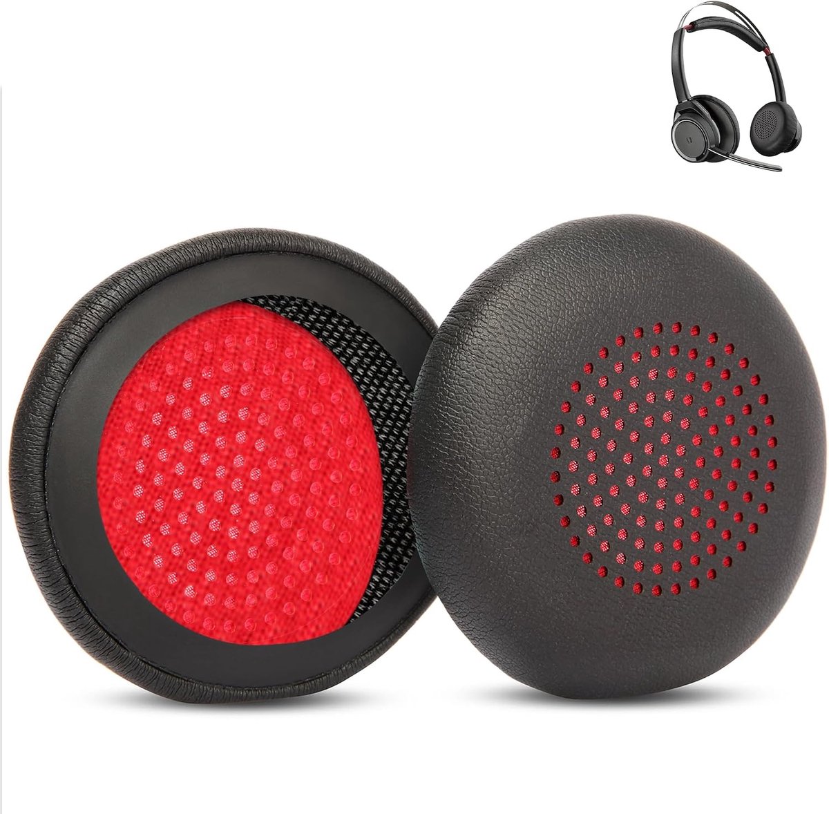 Replacement Ear Pads Compatible with Plantronics Voyager Focus UC B825/1&2 UC, Voyager 4210/4220, Poly BlackWire - ShopVlot