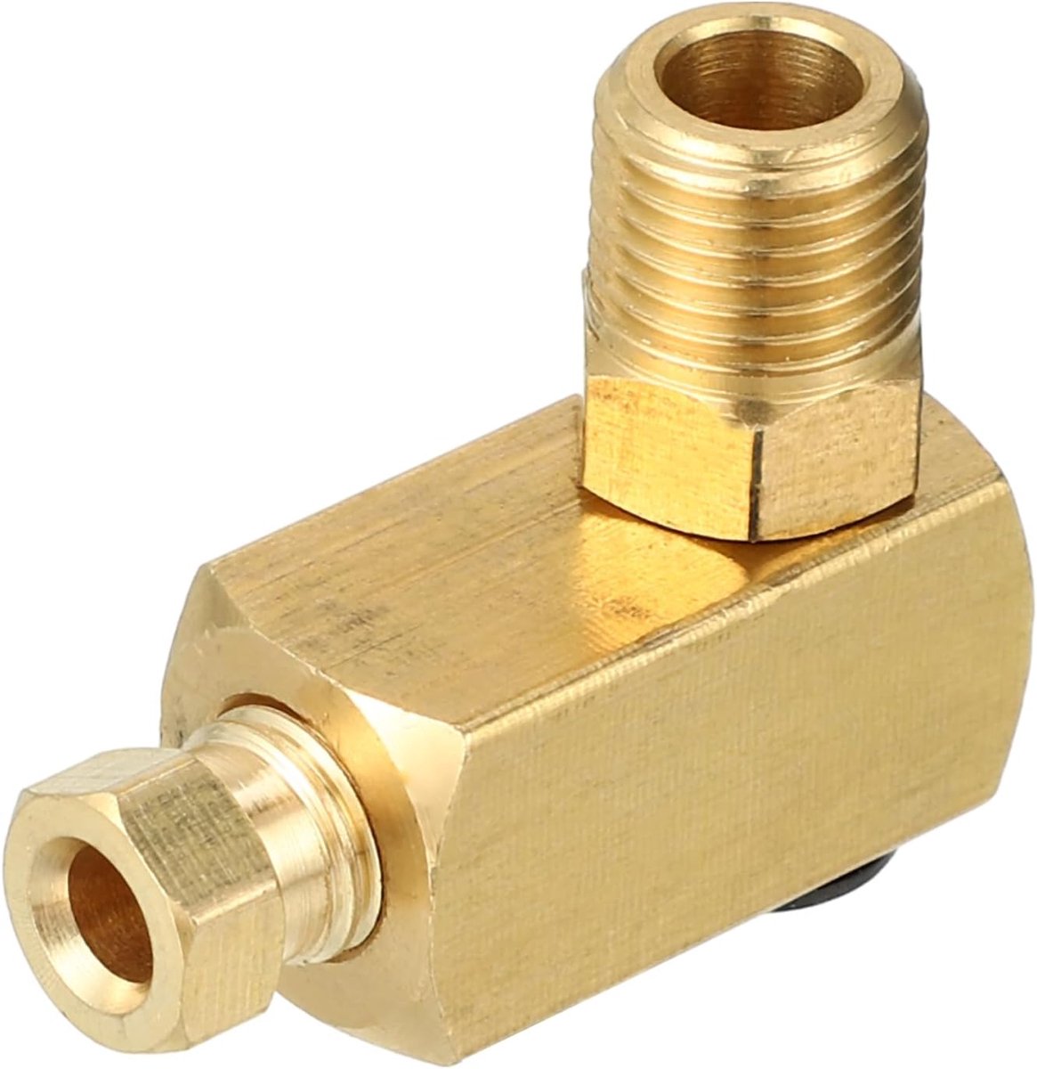 1 Piece M10 x 1 Universal 90 Degree Angle Screw Connection Swivel Brass Connector - Auto Tie Adapter for 4mm - ShopVlot