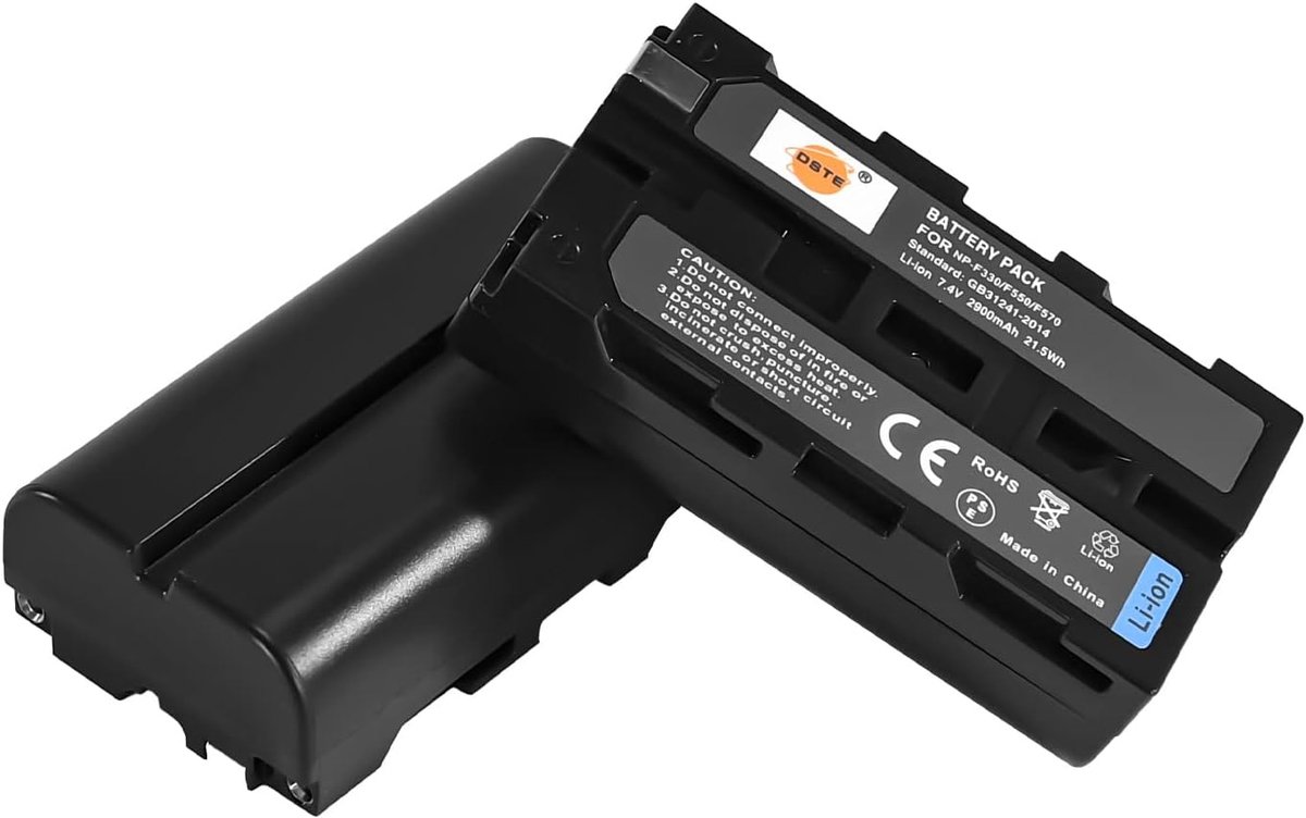 DSTE 2x NP-F550 Battery Compatible with Sony CCD-RV100 CCD-RV200 CCD-TR12 - ShopVlot