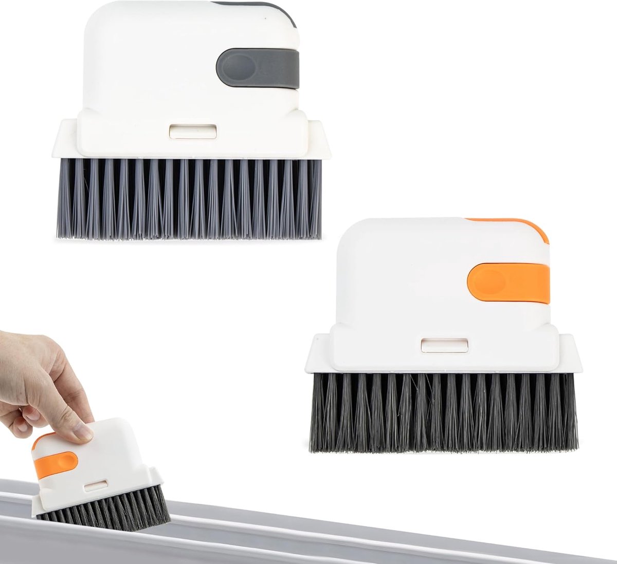 Schoonmaakborstel voor raamgroeven - 2-in-1 ontwerp - Duurzaam en robuust - Effectieve vuilverwijdering - ShopVlot