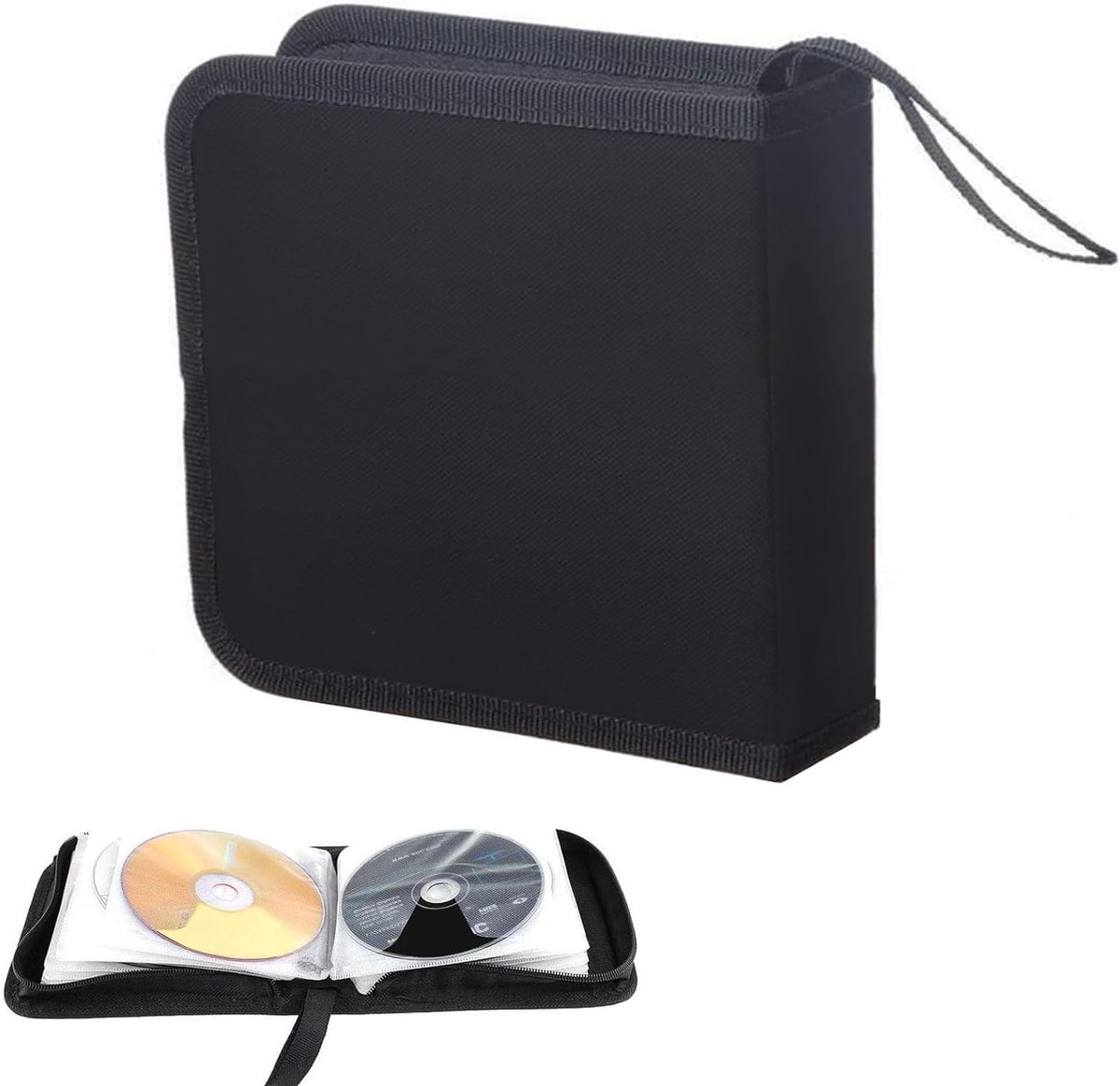 CD opslag tas voor 40 discs - zwart - voor auto en thuis - handige opbergruimte - ShopVlot