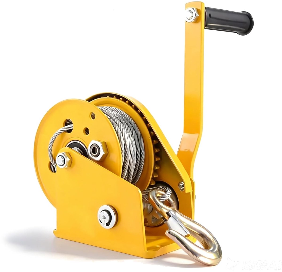 Handlier met rem 545 kg - 10 m stalen kabel - robuust ontwerp - ideaal voor hijsen en trekken - ShopVlot