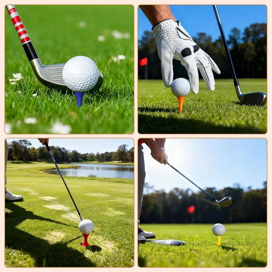 105 Stuks Golf Tees voor Wintergebruik, Herbruikbare Schokbestendige Plastic Tees, Ideaal voor Golftraining en Gezinsplezier — afbeelding 3