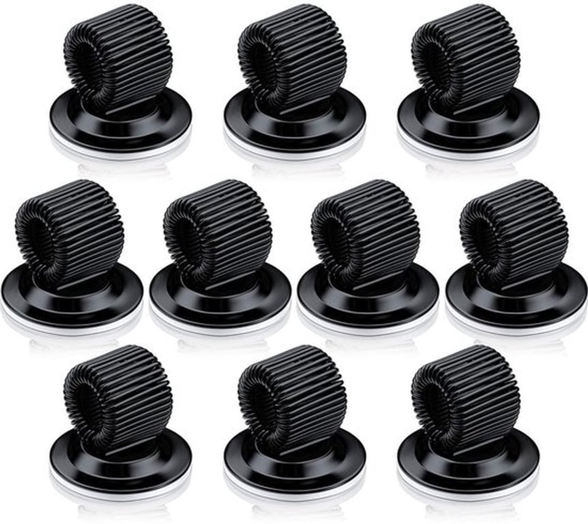 Penhouder Clips - Mangaanstaal - Zelfklevend - Zwart - Penhouder - Ideaal voor whiteboards - Set van 10
