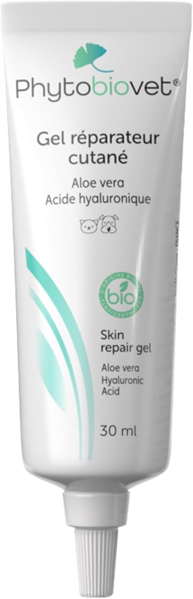 Huidherstelgel voor honden en katten 30 ml - Aloë Vera en hyaluronzuur - Ecocert biologisch - ShopVlot