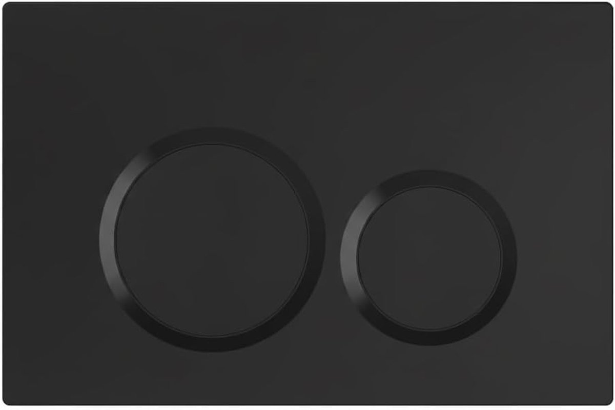 drukplaat 256 x 164 mm - matte zwarte afwerking - moderne uitstraling - perfect passend voor Geberit Sigma UP 320 - ShopVlot