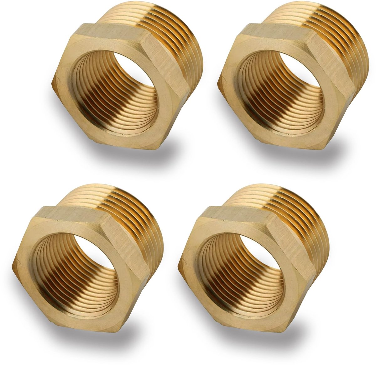 Solidchoice - Set van 4 Messing Reducers voor Waterleidingen