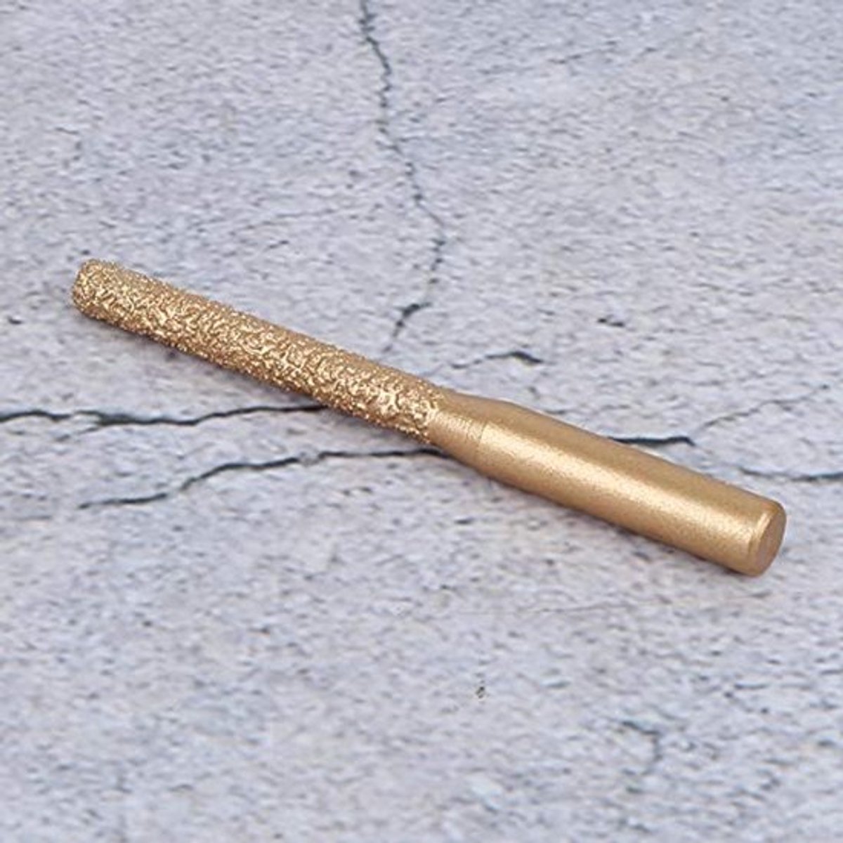 Goudgesoldeerde freesbits, rechte schacht voor kwartssteenmarmer, trimmen 1/4 inch schacht frezen voor het snijden en frezen van stenen (6,35 x 5 x 65 mm)