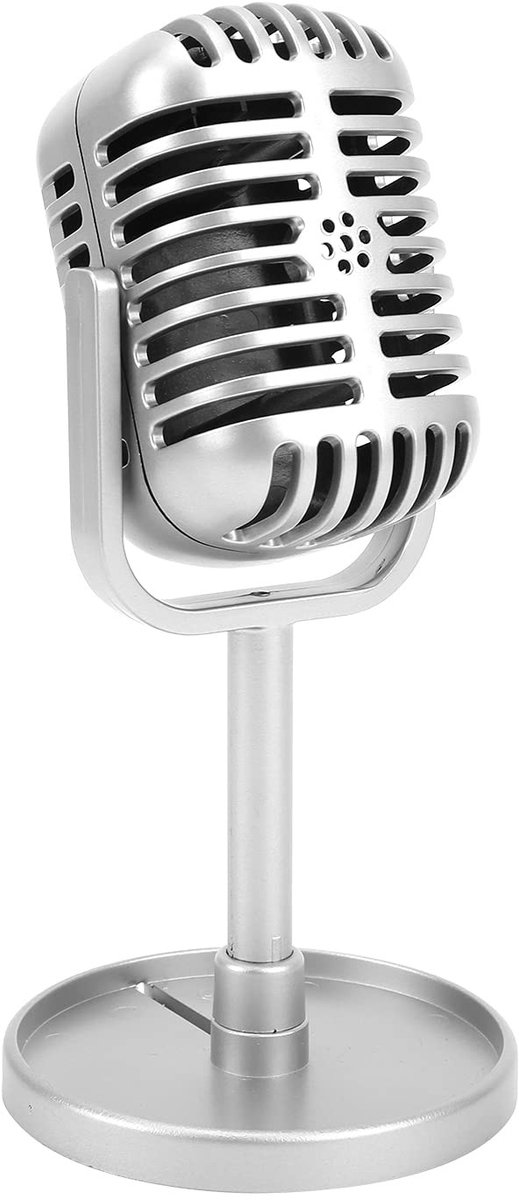 Solidchoice - Retro Stijl Speelgoed Microfoon voor Karaoke en Toneel