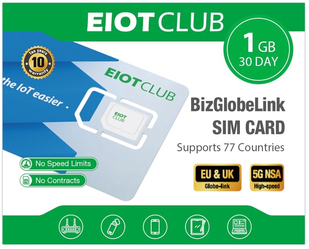 Solidchoice - 5G/4G Prepaid SIM Kaart met 1GB Data voor 77+ Landen