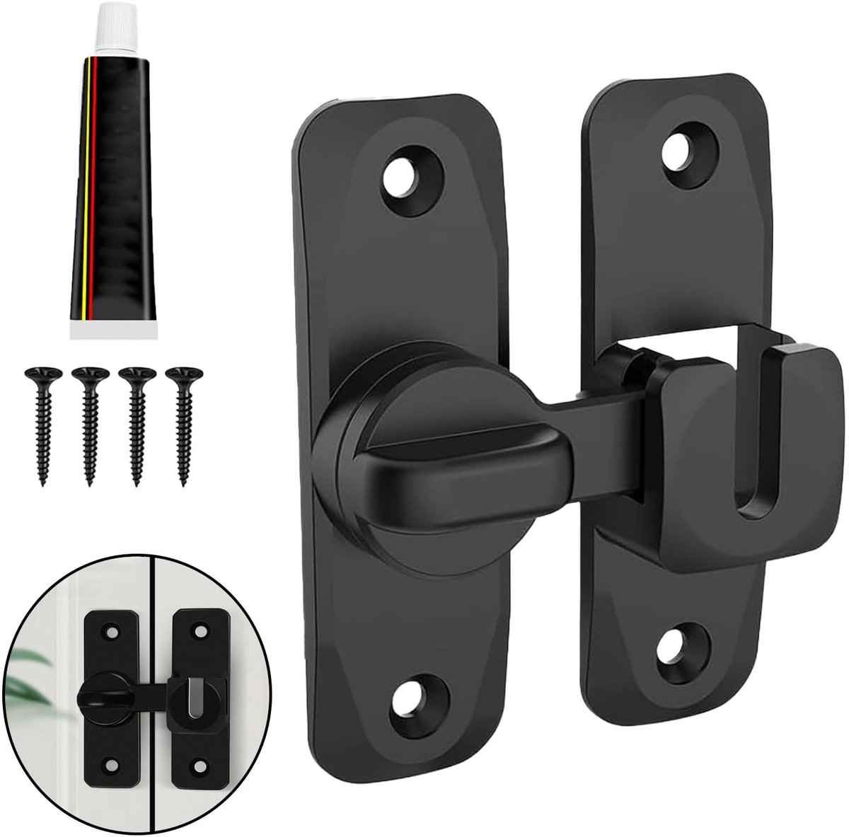 Solidchoice - RVS Sliding Door Lock voor Binnen en Buiten