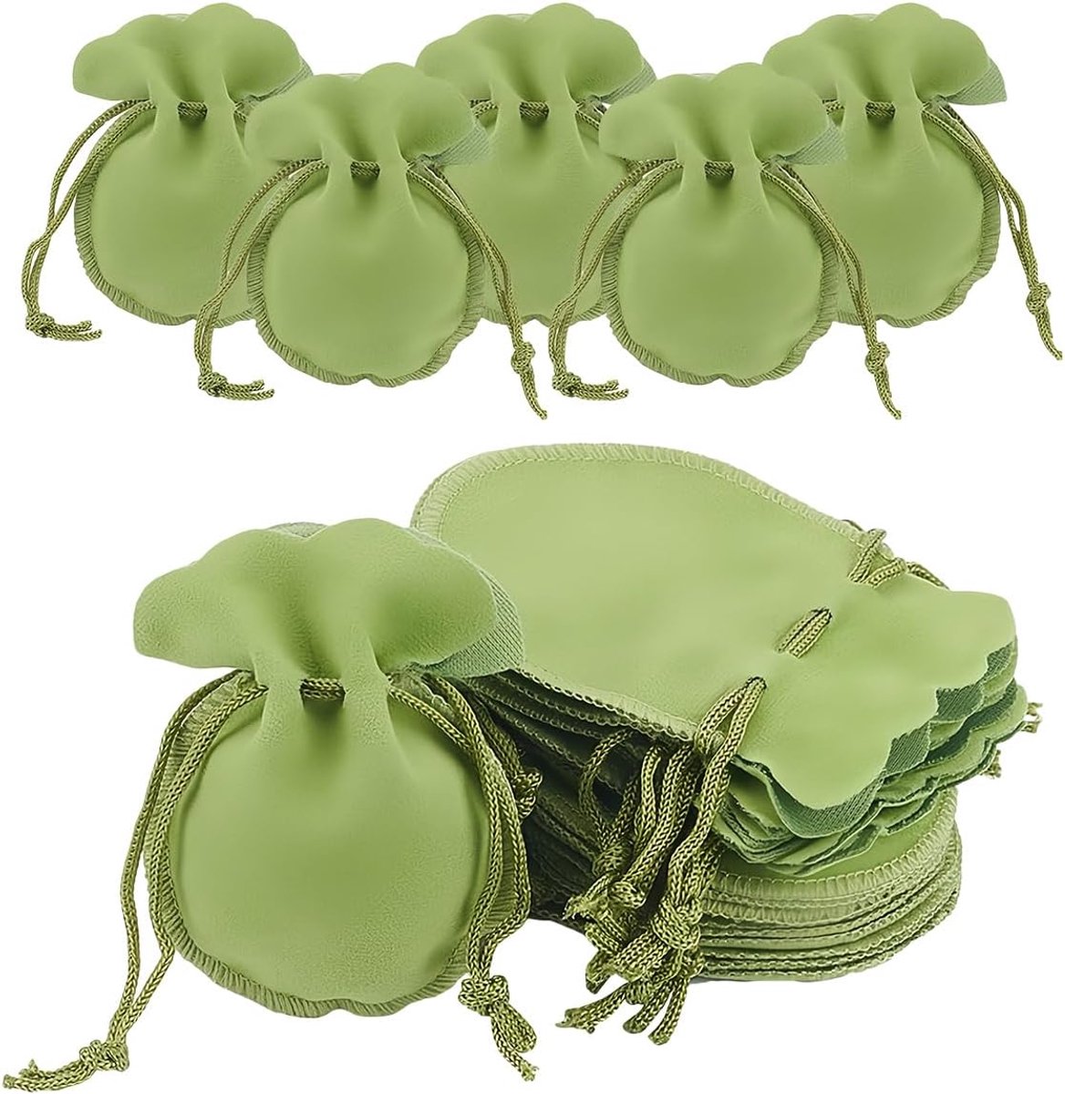 Mini sieradenetuis 9x7 cm - fluwelen tasjes - kalebasvorm - ideaal voor cadeauverpakking - ShopVlot