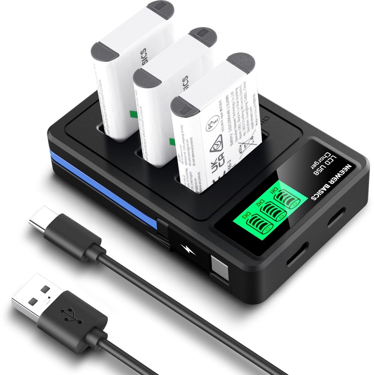 Solidchoice - 3 Stuks NP-BX1 Accu met USB Oplader