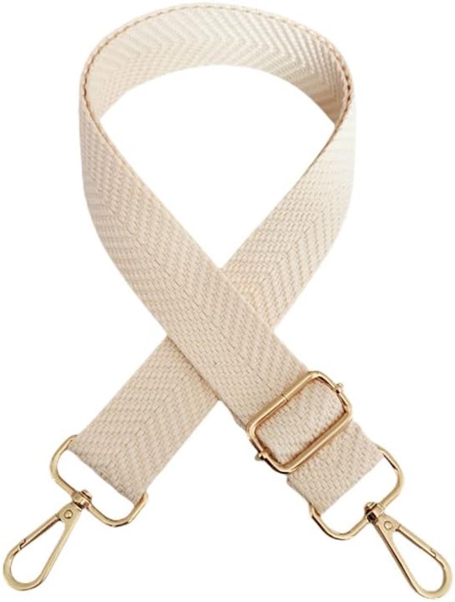 Verstelbare schouderband voor tassen 5cm - beige - 75-130cm - universele vervangingsriem - comfortabel en duurzaam - ShopVlot