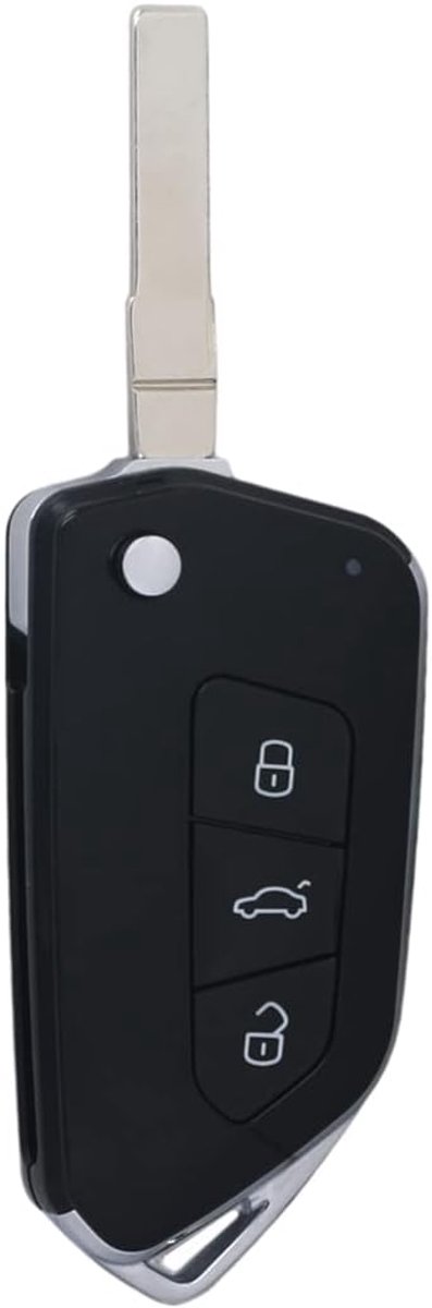 Modified Upgraded Flip Key Shell Compatible with VOLKSWAGEN Jetta Passat Tiguan SEAT SKODA 3 Buttons Keyless Entry - ShopVlot